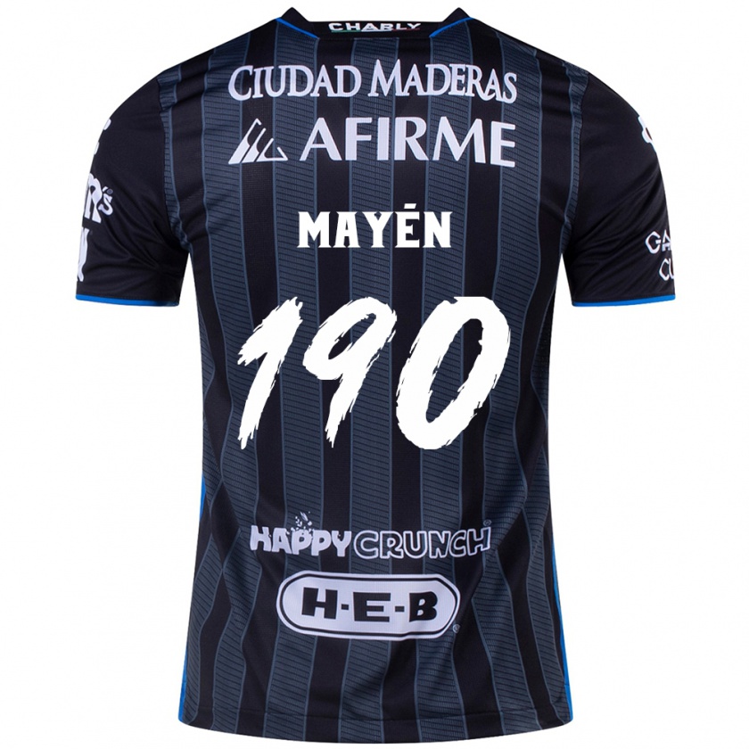 Kandiny Férfi Eduardo Mayén #190 Fehér Fekete Idegenbeli Jersey 2024/25 Mez Póló Ing