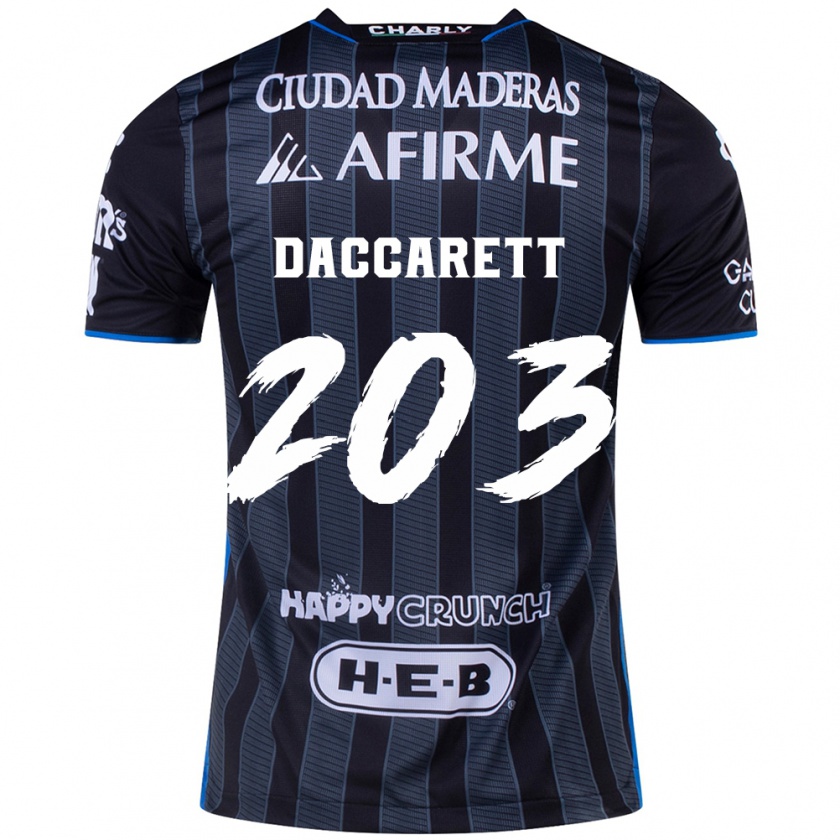 Kandiny Férfi Juan Daccarett #203 Fehér Fekete Idegenbeli Jersey 2024/25 Mez Póló Ing