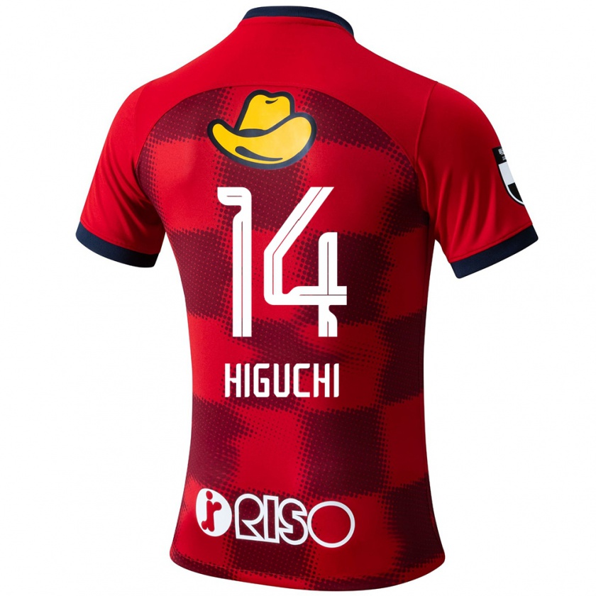 Kandiny Női Yuta Higuchi #14 Piros Kék Fehér Hazai Jersey 2024/25 Mez Póló Ing