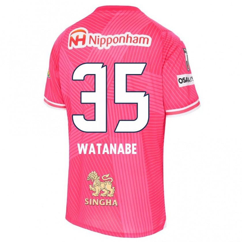 Kandiny Női Ryo Watanabe #35 Rózsaszín Fehér Hazai Jersey 2024/25 Mez Póló Ing