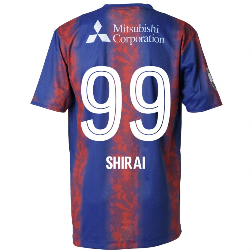 Kandiny Női Kosuke Shirai #99 Kék Piros Hazai Jersey 2024/25 Mez Póló Ing