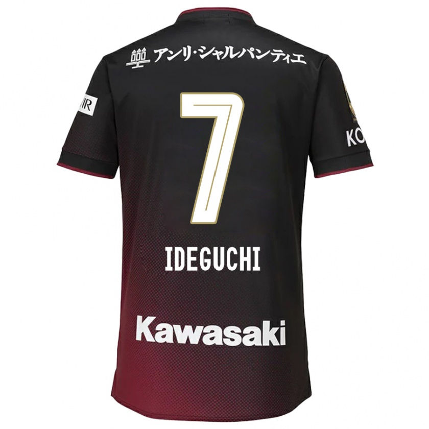 Kandiny Női Yosuke Ideguchi #7 Fekete Piros Hazai Jersey 2024/25 Mez Póló Ing