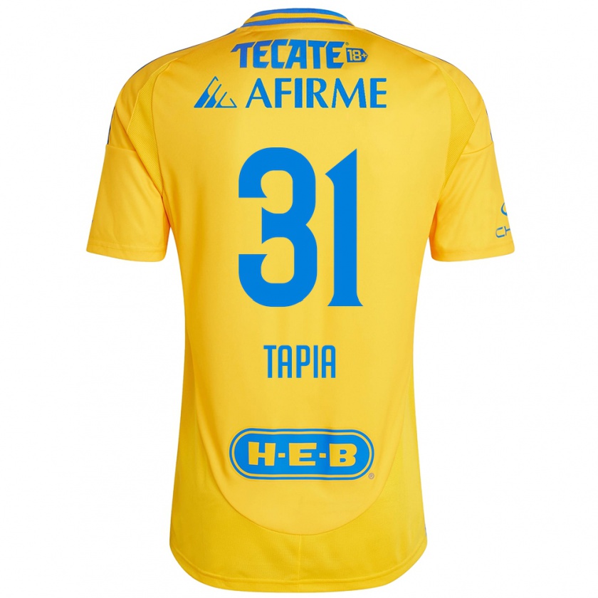 Kandiny Női Fernando Tapia #31 Arany Sárga Hazai Jersey 2024/25 Mez Póló Ing