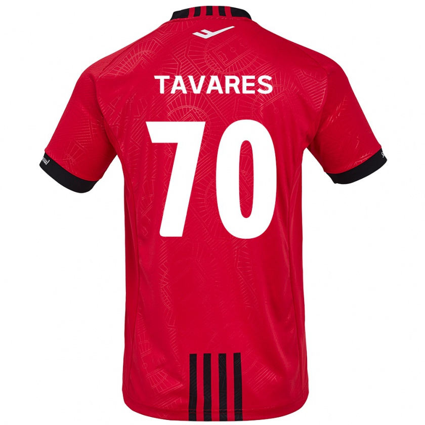 Kandiny Női Ronaldo Tavares #70 Piros Fekete Hazai Jersey 2024/25 Mez Póló Ing