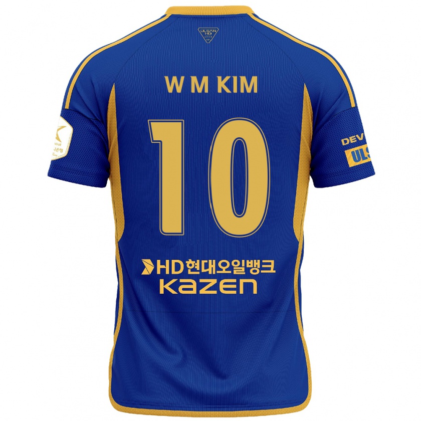 Kandiny Női Min-Woo Kim #10 Kék Sárga Hazai Jersey 2024/25 Mez Póló Ing