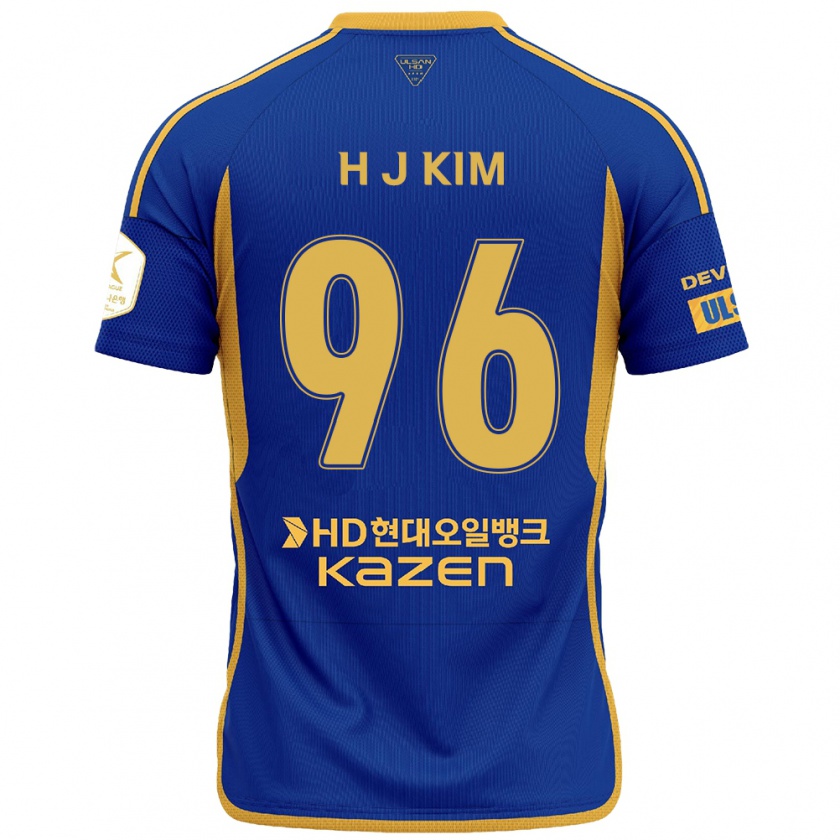 Kandiny Női Ji-Hyun Kim #96 Kék Sárga Hazai Jersey 2024/25 Mez Póló Ing