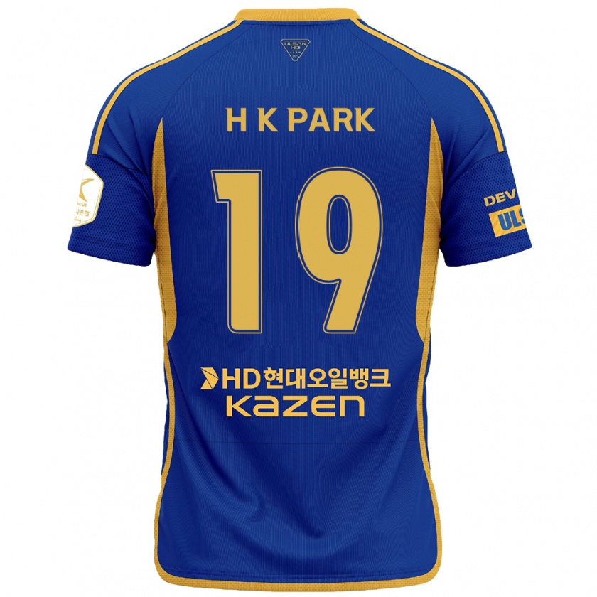 Kandiny Női Kang-Hyun Park #19 Kék Sárga Hazai Jersey 2024/25 Mez Póló Ing