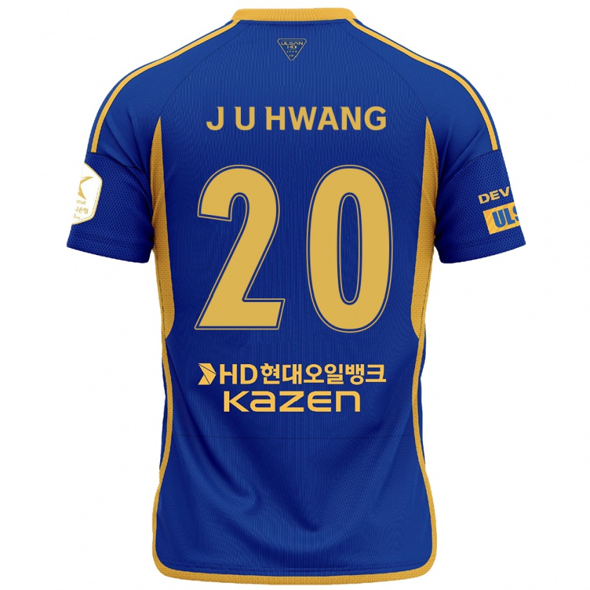 Kandiny Női Ui-Jun Hwang #20 Kék Sárga Hazai Jersey 2024/25 Mez Póló Ing