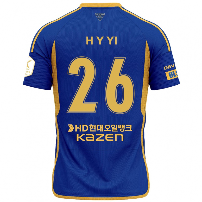 Kandiny Női Yong-Hyeon Yi #26 Kék Sárga Hazai Jersey 2024/25 Mez Póló Ing