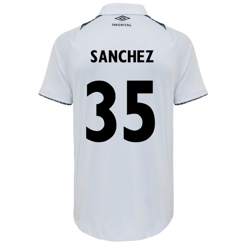 Kandiny Női Lari Sanchez #35 Fehér Kék Idegenbeli Jersey 2024/25 Mez Póló Ing