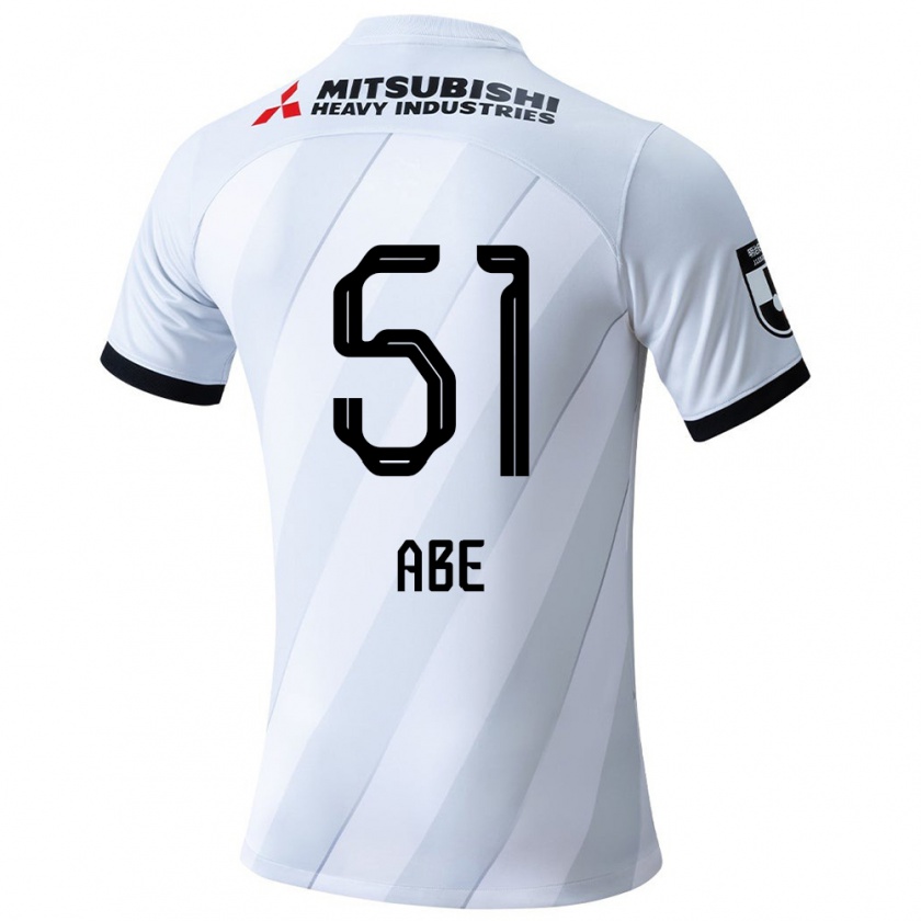 Kandiny Női Shintaro Abe #51 Fehér Szürke Idegenbeli Jersey 2024/25 Mez Póló Ing