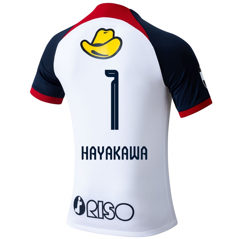 Kandiny Női Tomoki Hayakawa #1 Fehér Kék Piros Idegenbeli Jersey 2024/25 Mez Póló Ing