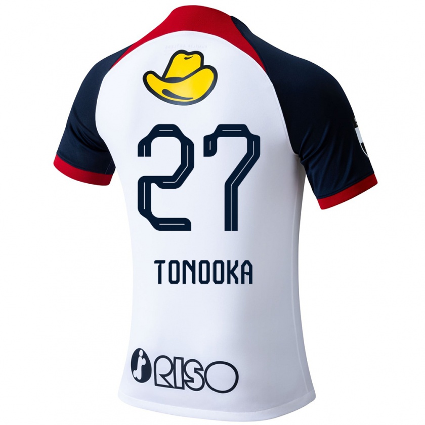 Kandiny Női Ryota Tonooka #27 Fehér Kék Piros Idegenbeli Jersey 2024/25 Mez Póló Ing