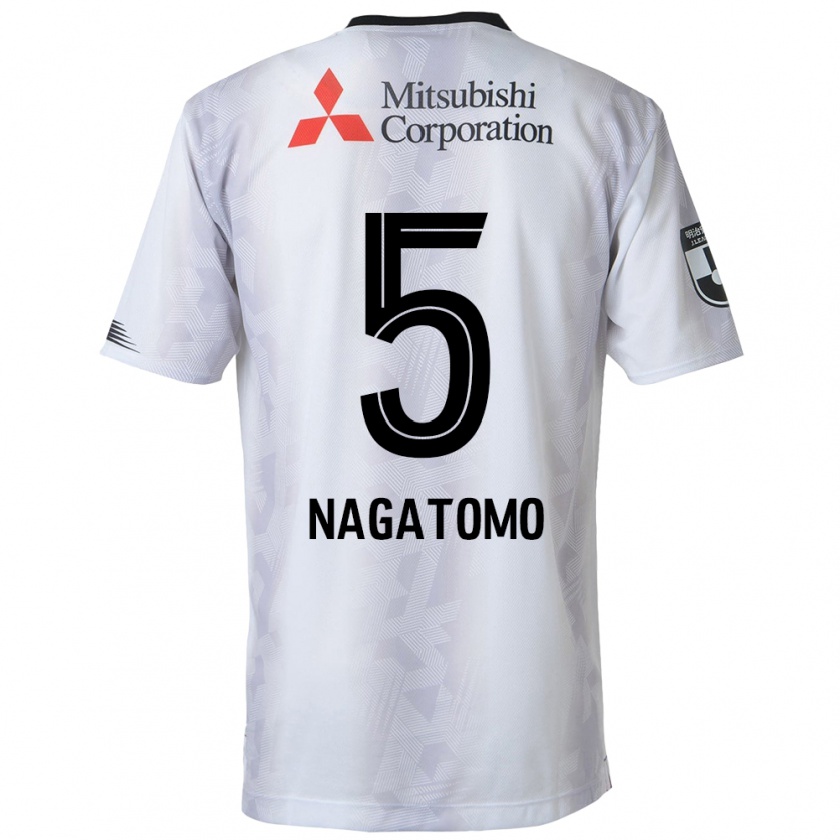 Kandiny Női Yuto Nagatomo #5 Fehér Fekete Idegenbeli Jersey 2024/25 Mez Póló Ing