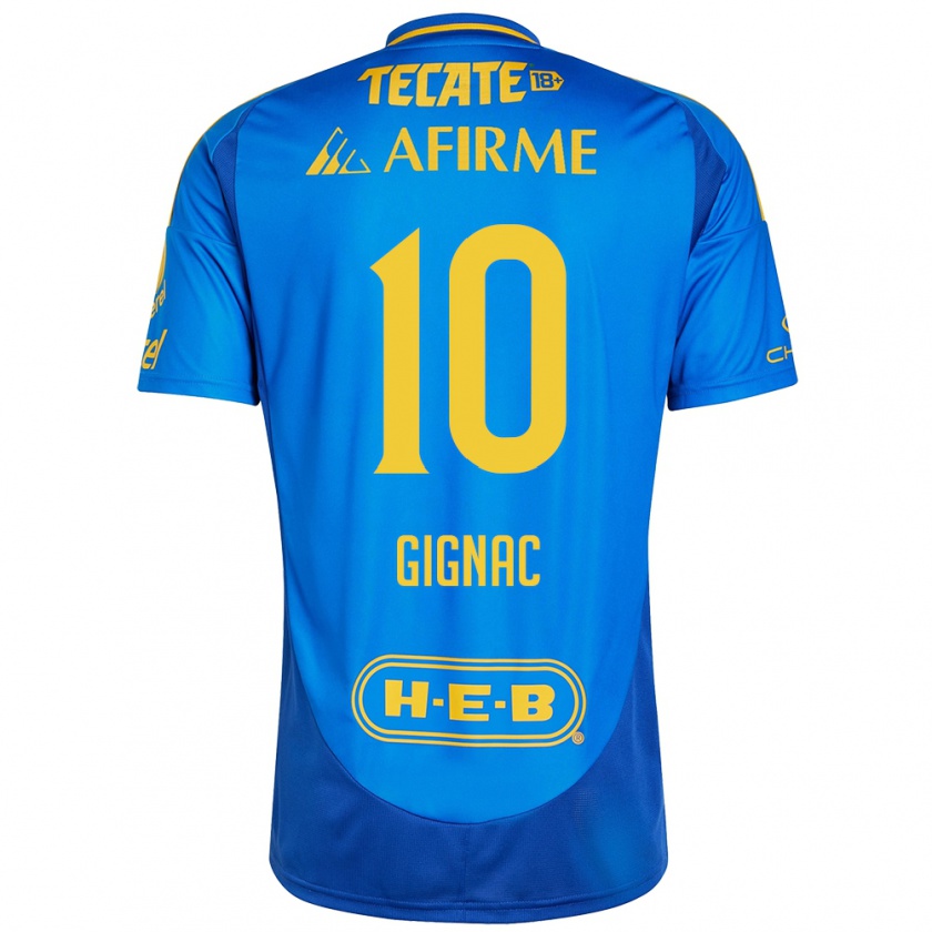 Kandiny Női André-Pierre Gignac #10 Kék Sárga Idegenbeli Jersey 2024/25 Mez Póló Ing