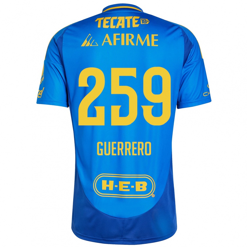 Kandiny Női Erick Guerrero #259 Kék Sárga Idegenbeli Jersey 2024/25 Mez Póló Ing