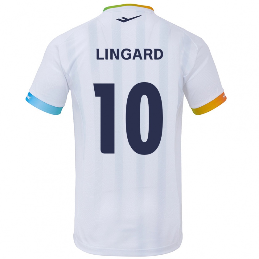 Kandiny Női Jesse Lingard #10 Fehér Kék Idegenbeli Jersey 2024/25 Mez Póló Ing