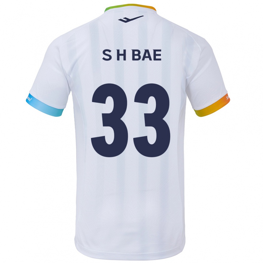 Kandiny Női Hyun-Seo Bae #33 Fehér Kék Idegenbeli Jersey 2024/25 Mez Póló Ing