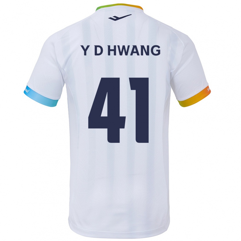 Kandiny Női Do-Yoon Hwang #41 Fehér Kék Idegenbeli Jersey 2024/25 Mez Póló Ing