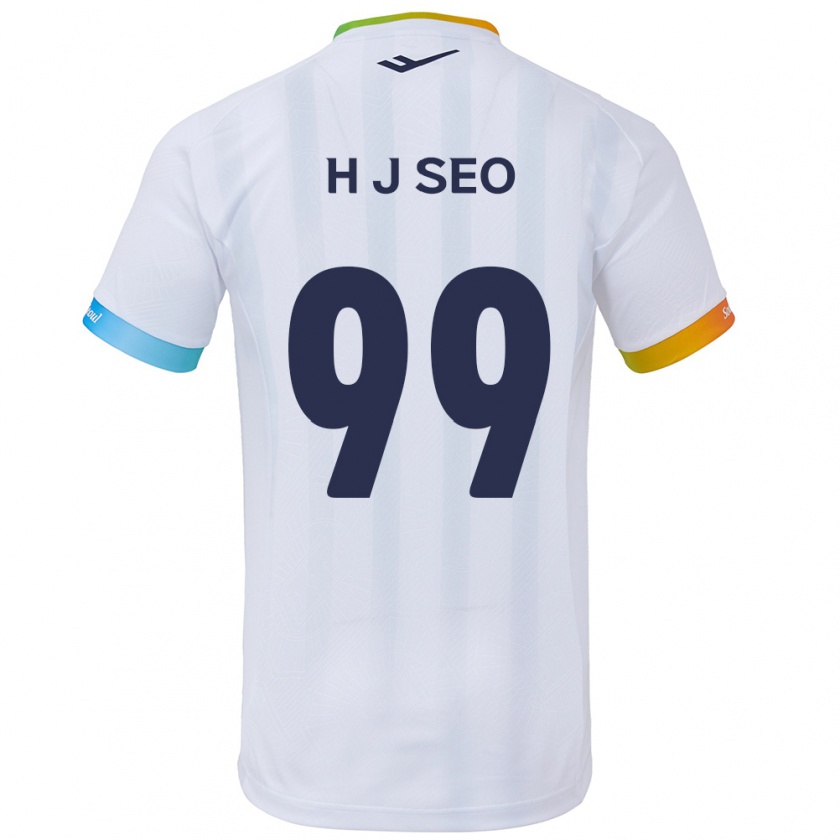 Kandiny Női Ju-Hwan Seo #99 Fehér Kék Idegenbeli Jersey 2024/25 Mez Póló Ing