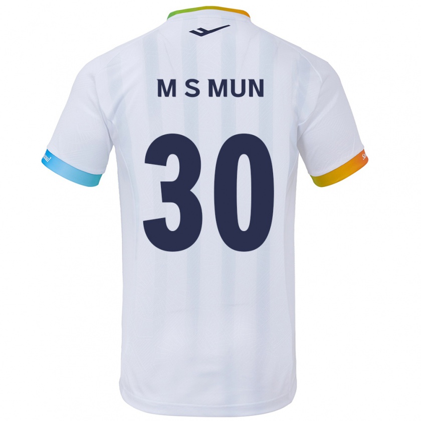 Kandiny Női Seong-Min Mun #30 Fehér Kék Idegenbeli Jersey 2024/25 Mez Póló Ing