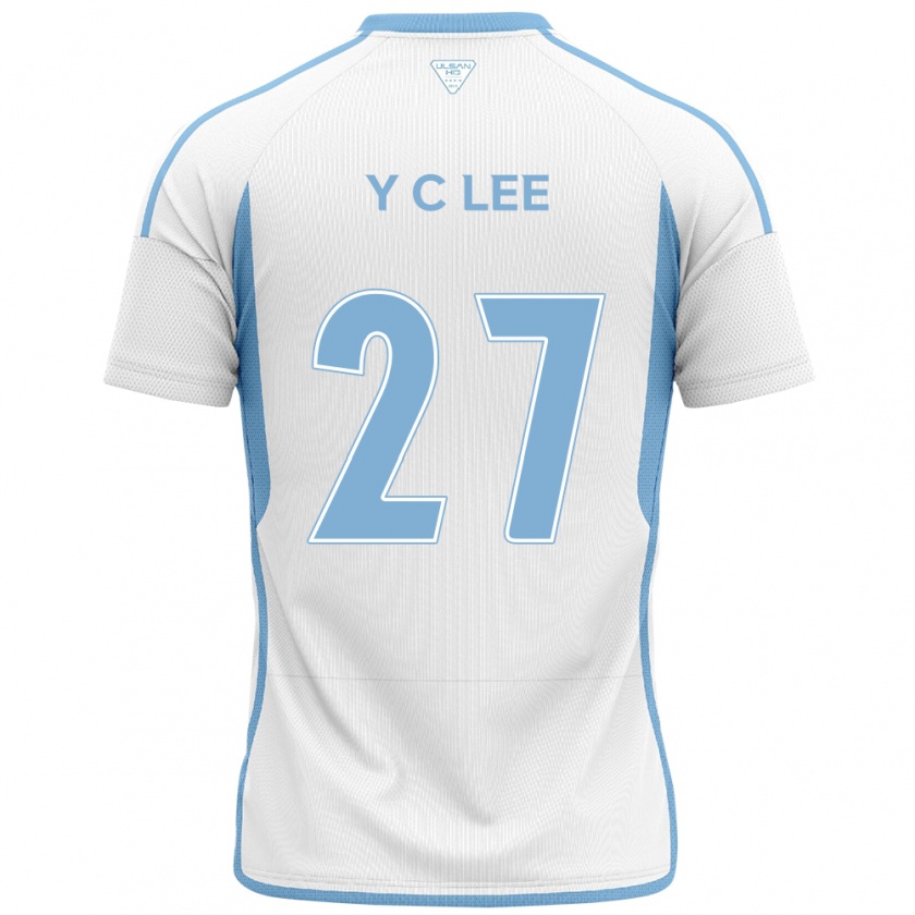 Kandiny Női Chung-Yong Lee #27 Fehér Kék Idegenbeli Jersey 2024/25 Mez Póló Ing