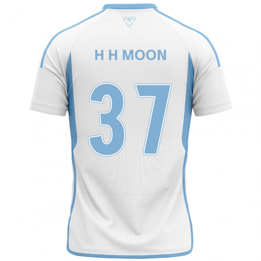 Kandiny Női Hyeon-Ho Moon #37 Fehér Kék Idegenbeli Jersey 2024/25 Mez Póló Ing