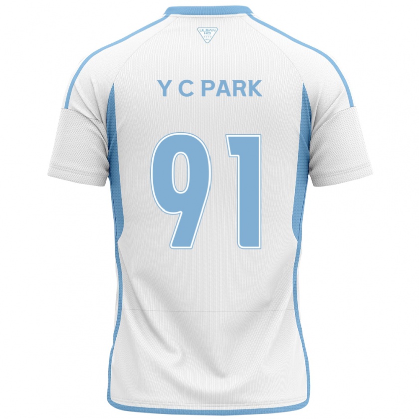 Kandiny Női Chu-Young Park #91 Fehér Kék Idegenbeli Jersey 2024/25 Mez Póló Ing