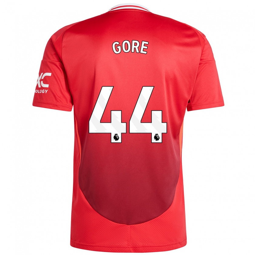 Kandiny Gyermek Daniel Gore #44 Élénkpiros Hazai Jersey 2024/25 Mez Póló Ing