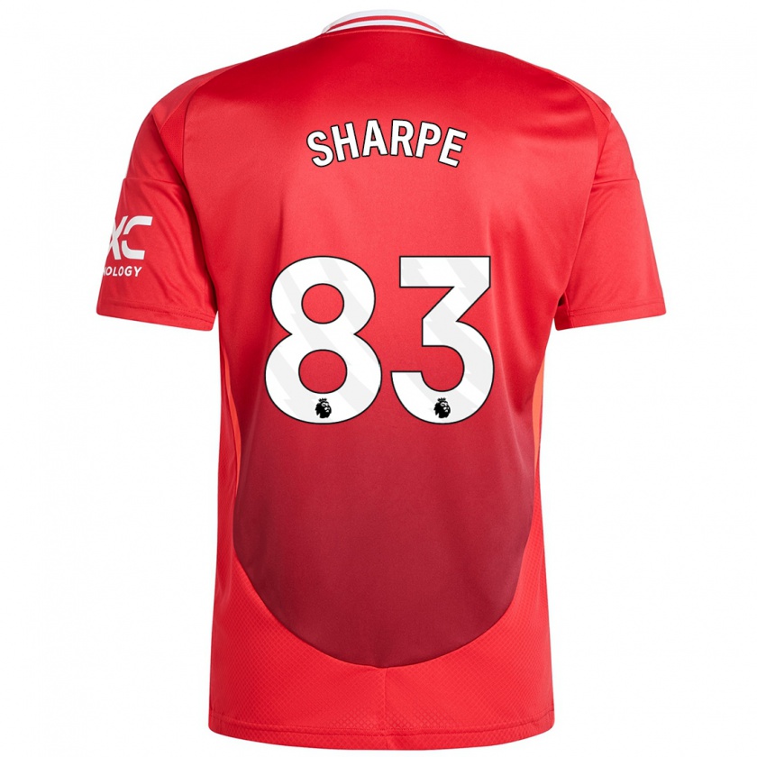 Kandiny Gyermek Malachi Sharpe #83 Élénkpiros Hazai Jersey 2024/25 Mez Póló Ing