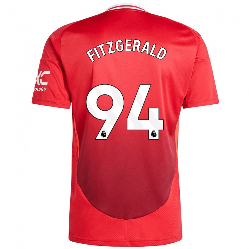 Kandiny Gyermek Jayce Fitzgerald #94 Élénkpiros Hazai Jersey 2024/25 Mez Póló Ing