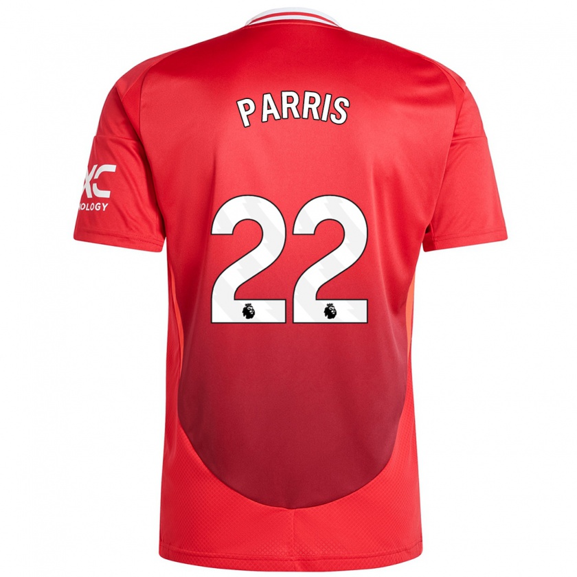 Kandiny Gyermek Nikita Parris #22 Élénkpiros Hazai Jersey 2024/25 Mez Póló Ing