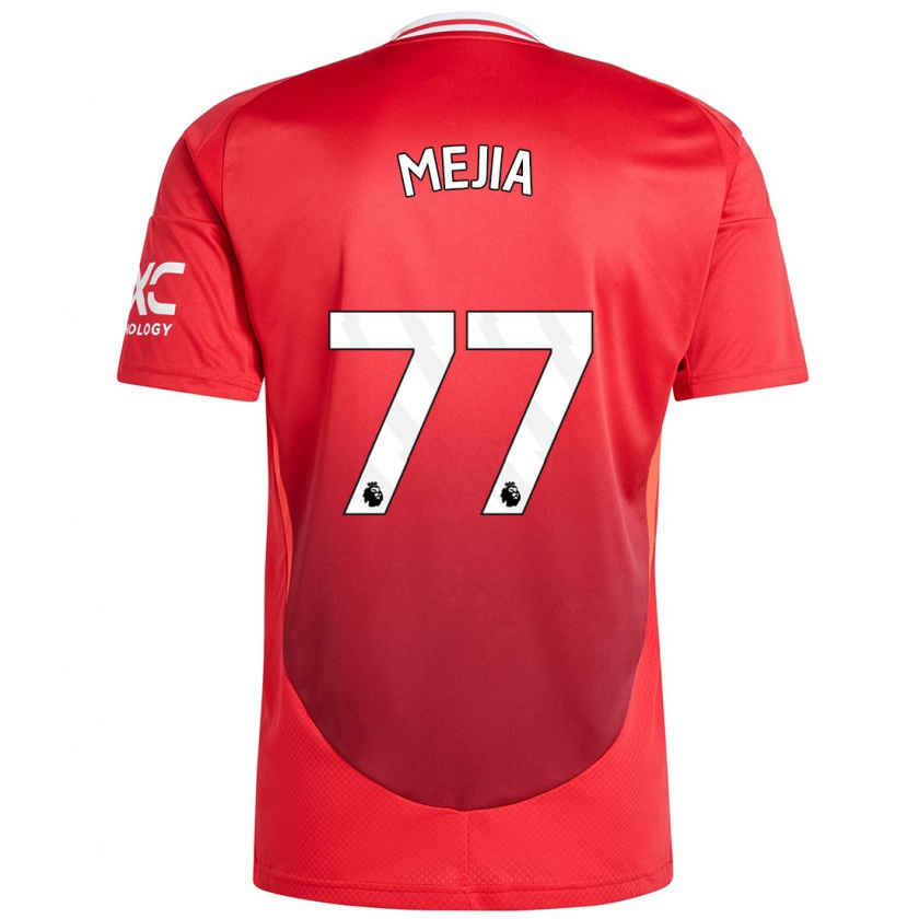 Kandiny Gyermek Mateo Mejia #77 Élénkpiros Hazai Jersey 2024/25 Mez Póló Ing