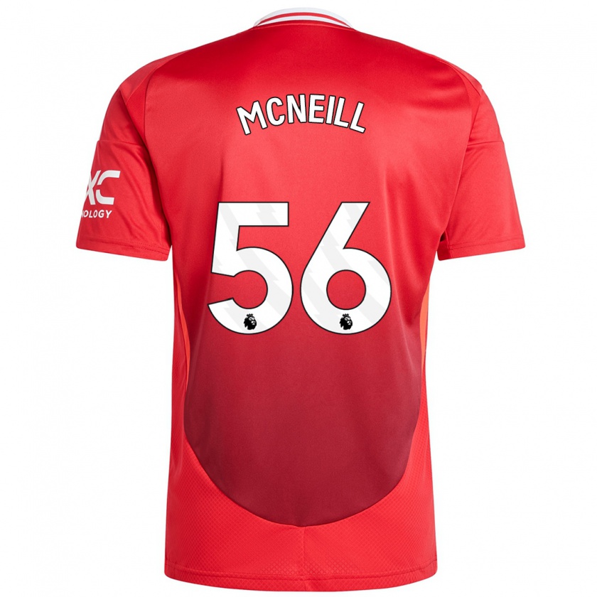 Kandiny Gyermek Charlie Mcneill #56 Élénkpiros Hazai Jersey 2024/25 Mez Póló Ing