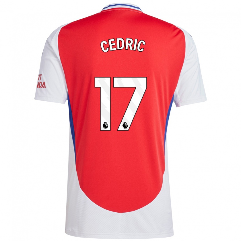 Kandiny Gyermek Cédric Soares #17 Piros Fehér Hazai Jersey 2024/25 Mez Póló Ing