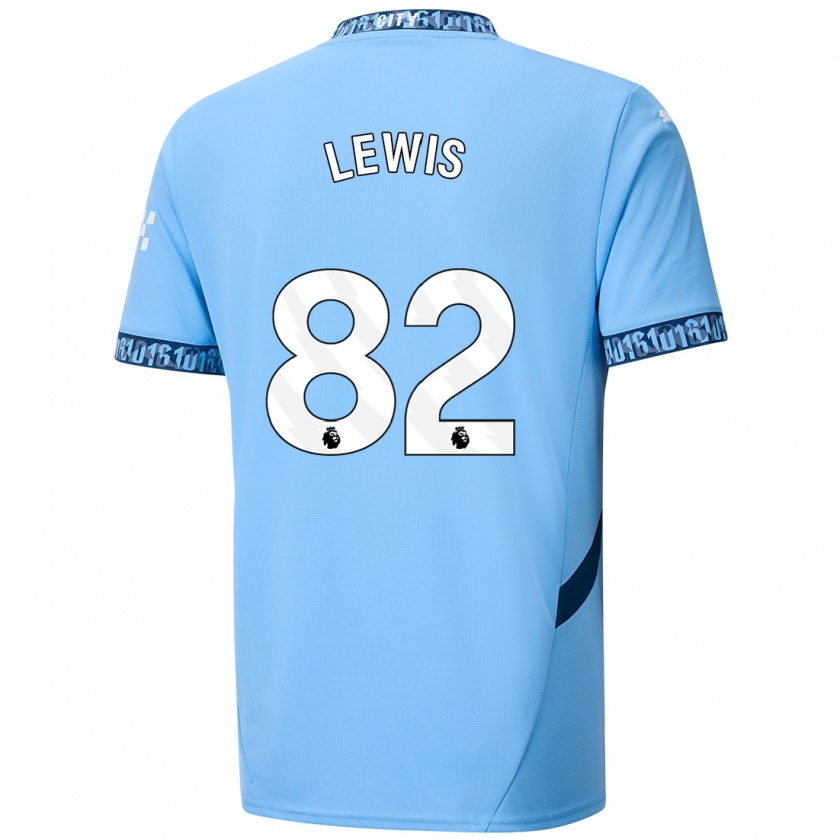 Kandiny Gyermek Rico Lewis #82 Sötétkék Hazai Jersey 2024/25 Mez Póló Ing