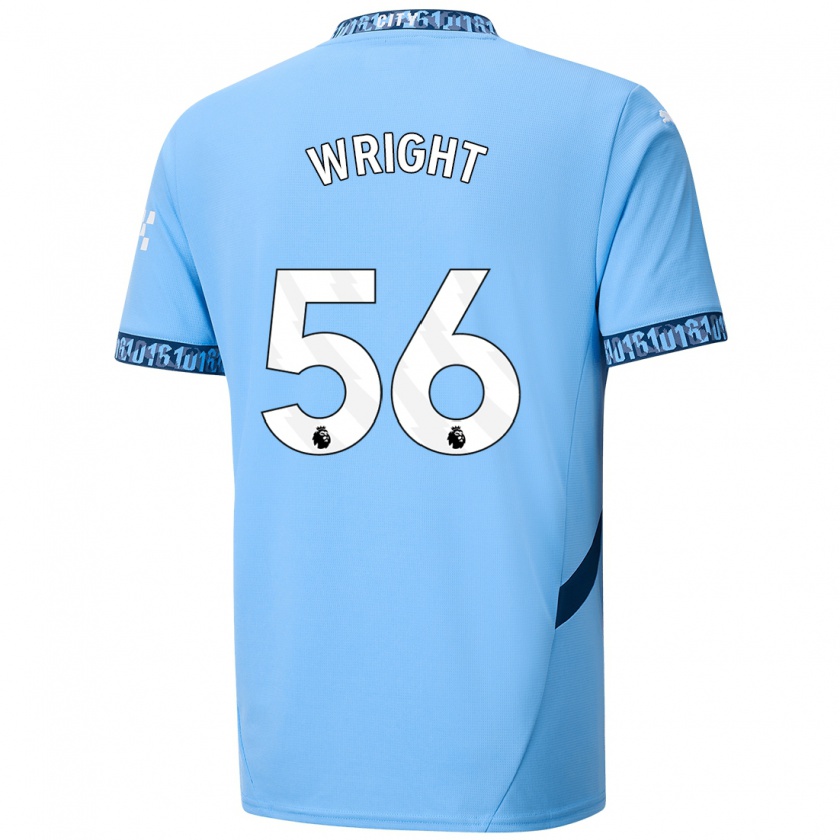 Kandiny Gyermek Jacob Wright #56 Sötétkék Hazai Jersey 2024/25 Mez Póló Ing