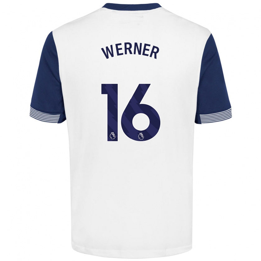 Kandiny Gyermek Timo Werner #16 Fehér Kék Hazai Jersey 2024/25 Mez Póló Ing