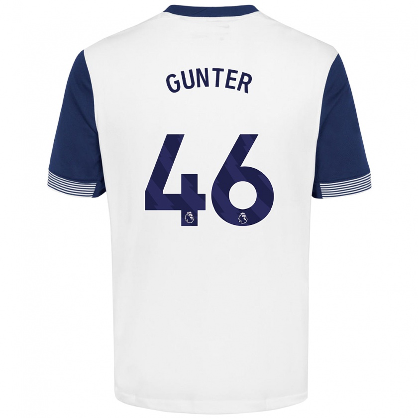 Kandiny Gyermek Luca Gunter #46 Fehér Kék Hazai Jersey 2024/25 Mez Póló Ing