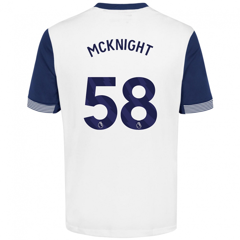 Kandiny Gyermek Maxwell Mcknight #58 Fehér Kék Hazai Jersey 2024/25 Mez Póló Ing