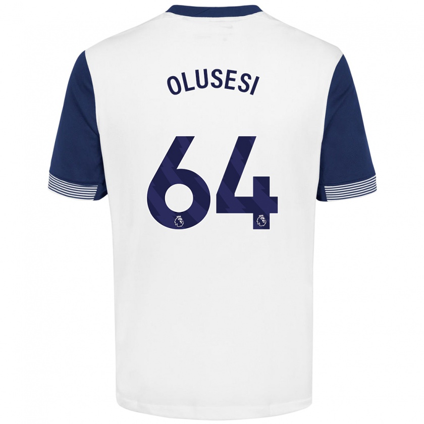 Kandiny Gyermek Callum Olusesi #64 Fehér Kék Hazai Jersey 2024/25 Mez Póló Ing