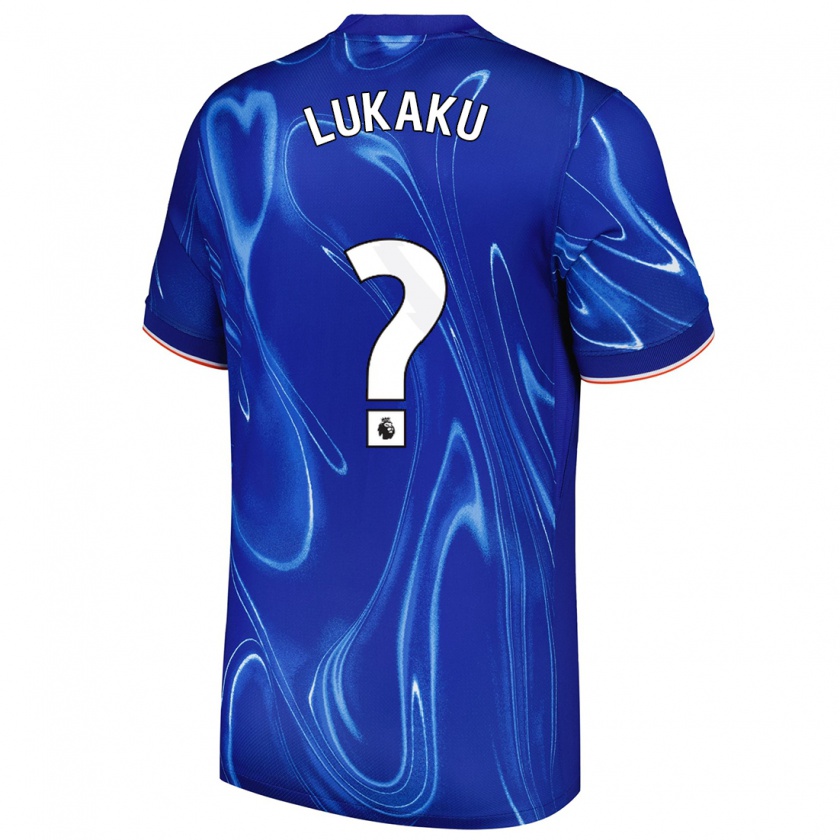 Kandiny Gyermek Romelu Lukaku #0 Kék Fehér Hazai Jersey 2024/25 Mez Póló Ing