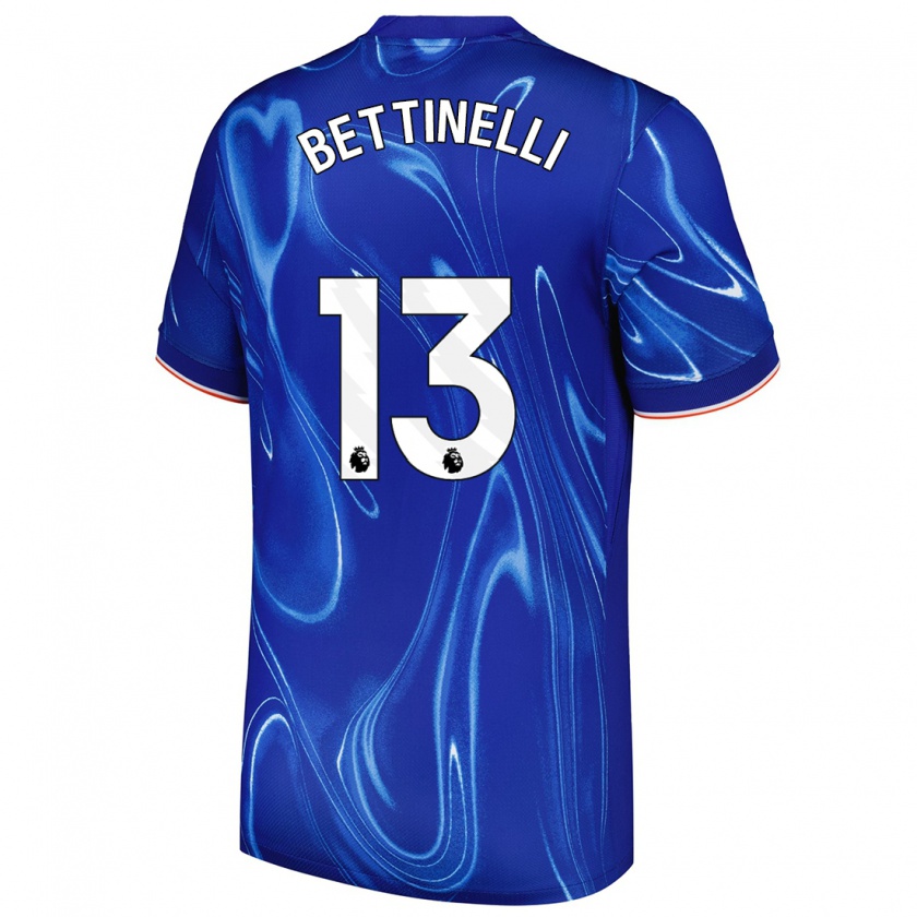 Kandiny Gyermek Marcus Bettinelli #13 Kék Fehér Hazai Jersey 2024/25 Mez Póló Ing