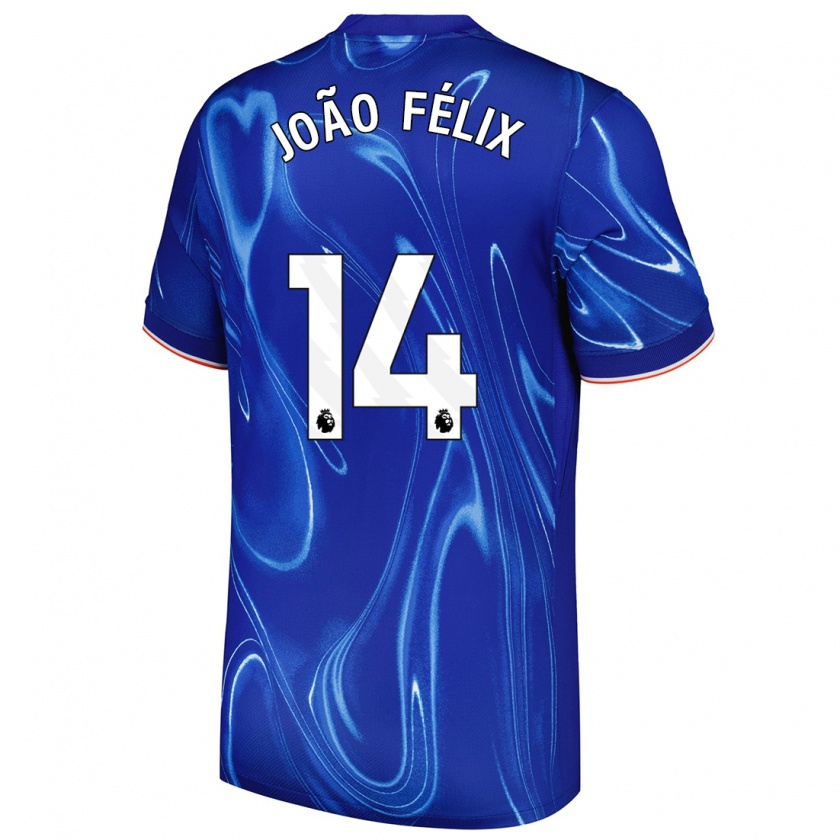 Kandiny Gyermek João Félix #14 Kék Fehér Hazai Jersey 2024/25 Mez Póló Ing