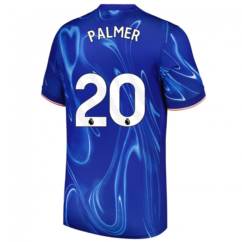 Kandiny Gyermek Cole Palmer #20 Kék Fehér Hazai Jersey 2024/25 Mez Póló Ing