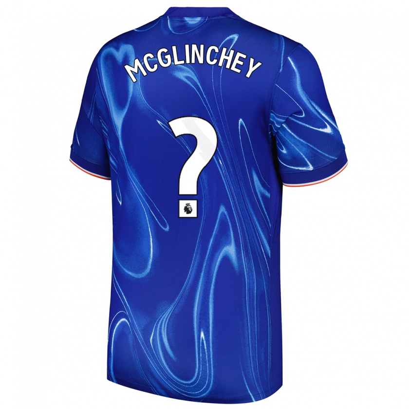 Kandiny Gyermek Harry Mcglinchey #0 Kék Fehér Hazai Jersey 2024/25 Mez Póló Ing