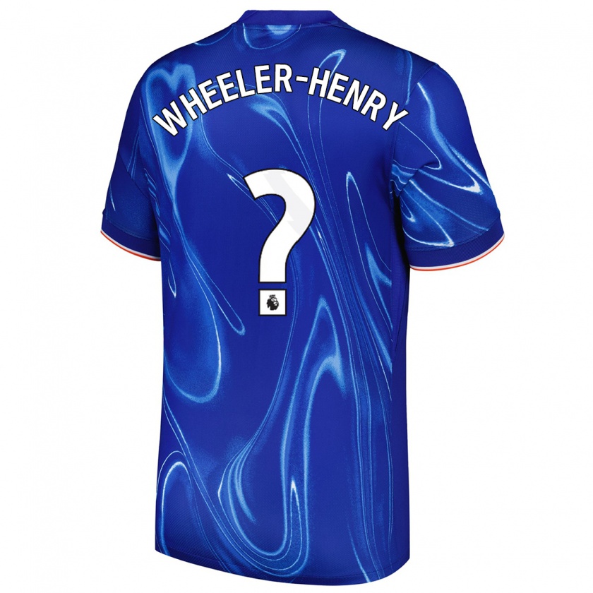 Kandiny Gyermek Joseph Wheeler-Henry #0 Kék Fehér Hazai Jersey 2024/25 Mez Póló Ing