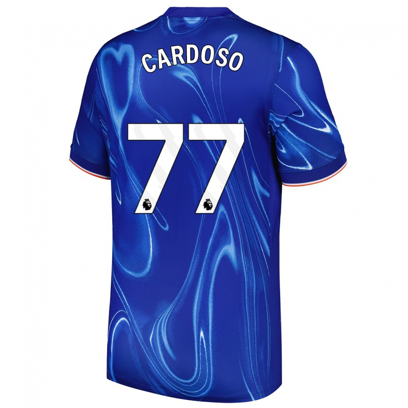 Kandiny Gyermek Leo Cardoso #77 Kék Fehér Hazai Jersey 2024/25 Mez Póló Ing