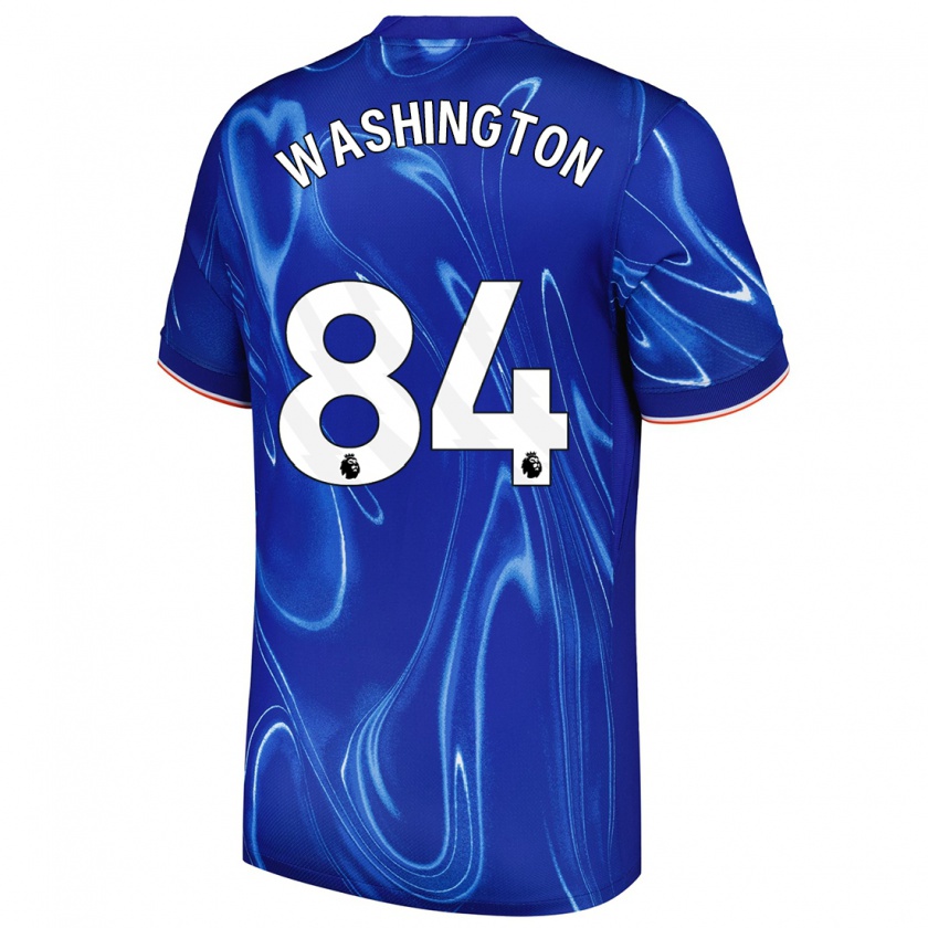 Kandiny Gyermek Marcell Washington #84 Kék Fehér Hazai Jersey 2024/25 Mez Póló Ing