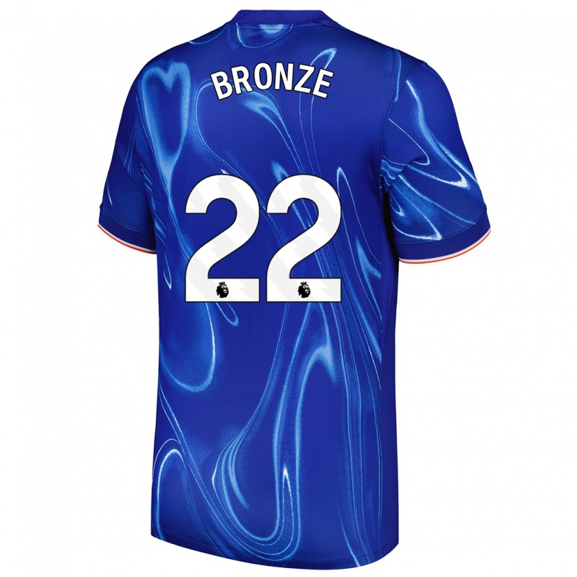 Kandiny Gyermek Lucy Bronze #22 Kék Fehér Hazai Jersey 2024/25 Mez Póló Ing